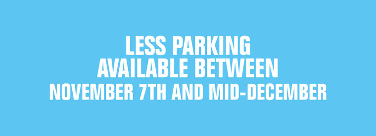 Minder parkeerplekken tussen 7 november en mid-december