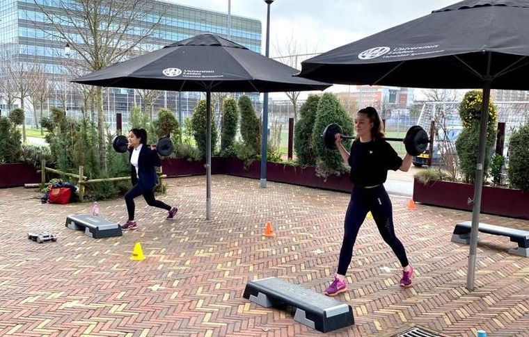 Outdoor fitness at USC and Plex-Fit